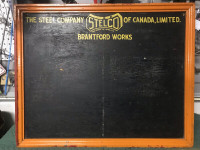 STELCO THE STEEL COMPANY OF CANADA BRANTFORD WORKS  CHALKBOARD