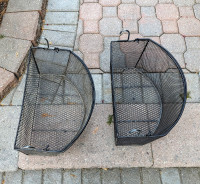 Metal walker baskets with handles