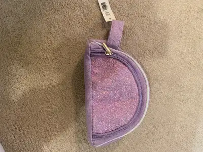 Glittery makeup bag, View more