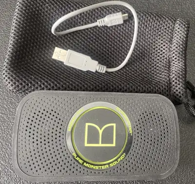Monster Superstar Black/Green Bluetooth Speaker w Pouch, View more