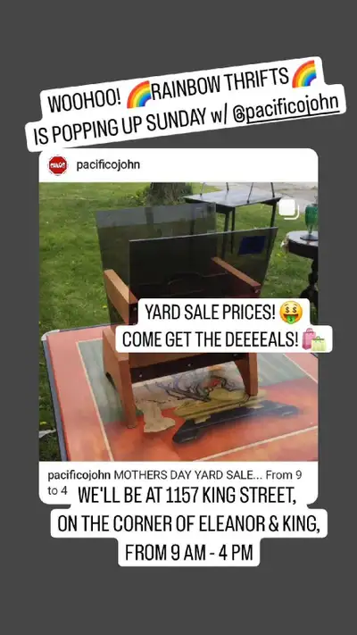 Multi-vendor Mother's Day yard sale 