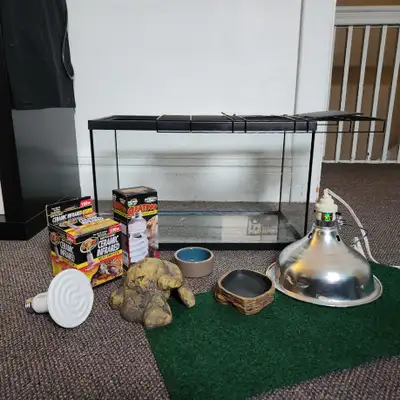 10 gallon complete reptile terrarium package. New condition!, View more