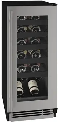 U-Line 15" Wine Refrigerator With Stainless Frame Finish