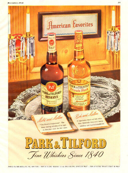 1948 full-page magazine ad for Park & Tilford Whiskey dans Art et objets de collection  à Dartmouth