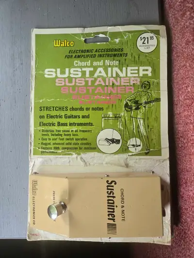 Walco Sustainer Pedal Vintage NOS Mint, View more
