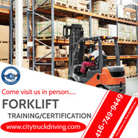 Forklift Operator Program (416-749-9449), weekdays/weekends