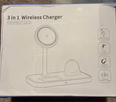 3-in-1 Wireless Charging Stand – Phone, Watch & Earbuds