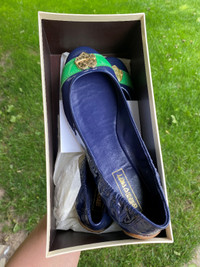 Coach green and blue Poppy Flats - size 10