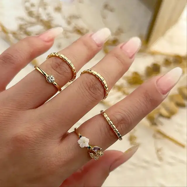 Brand new 5Pcs Ring Set Jewelry63373409360897123