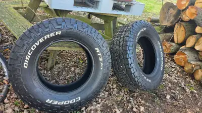 85% or more tread left Clean, no punctures Set of 2, 10 ply