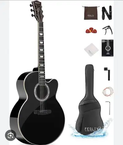 New! Fesley Acoustic jumbo 42inches Guitar, View more