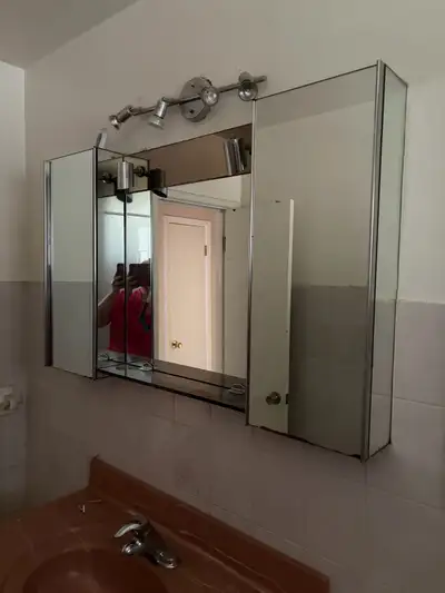 Three Door Bathroom Medicine Cabinet with Integrated Lighting, View more
