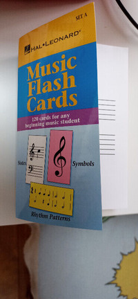 Music flash cards set A (please pu in Porters Lake)