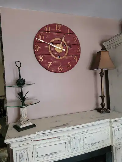 Burgundy Wall Clock, View more