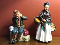 Antique Royal Doulton Figurines set of 2 mint condition