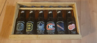 Vintage Labatt Blue original six NHL Unopened beer bottle set.