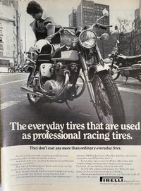 1973 Pirelli Tires Original Ad 