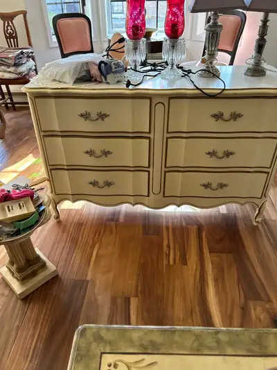 French Provincial style Dresser with matching wall mount Mirror, View more