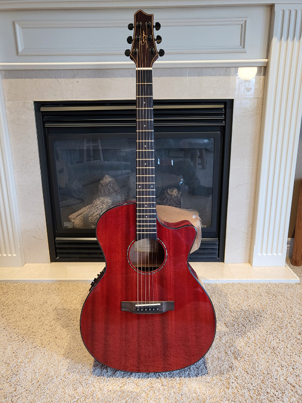 Minor Error-Top Solid Mahogany Acoustic Electric Guitar Built-in in Guitars in City of Toronto