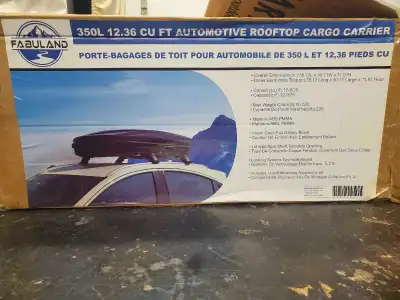 Brand new roof top box carrier Please see photos for specs 250$