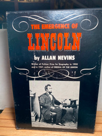 Allan Nevins THE EMERGENCE OF LINCOLN 2 Volume Box Set Scribner'