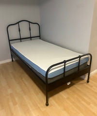 IKEA Black SAGSTUA Twin Size Bed