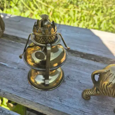  Brass Oil Lamp antique, View more