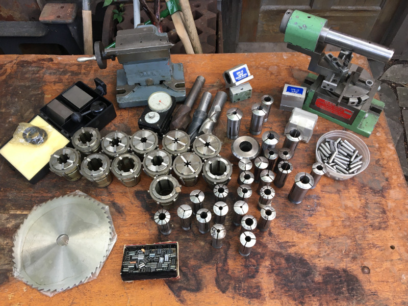 MILLING MACHINE LATHE COLLETS HARDINGE CUTTERS VISE MILLWRIGHT for sale  