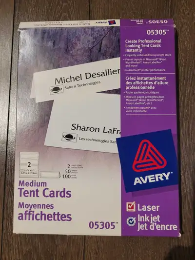 Avery Tent Cards, View more