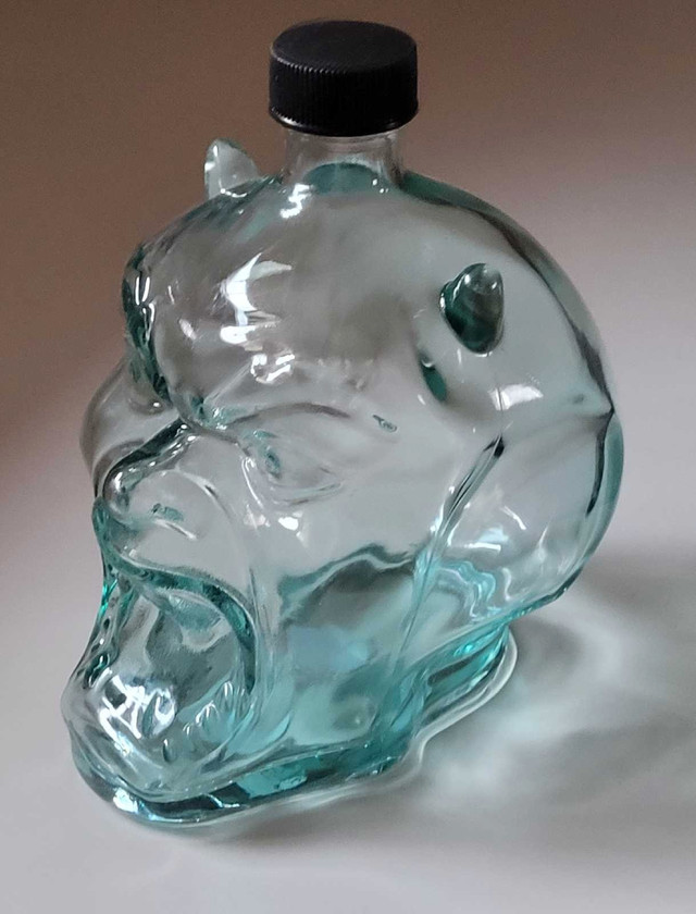 Rare Unique Greenish Glass Devil Head Decanter with Lid  in Arts & Collectibles in Oshawa / Durham Region - Image 2