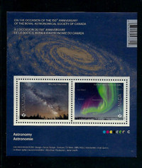 TIMBRE CANADA Feuillet 3102 L'Astronomie