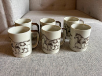 Set of 6 vintage Otagiri Japan horse mugs $75