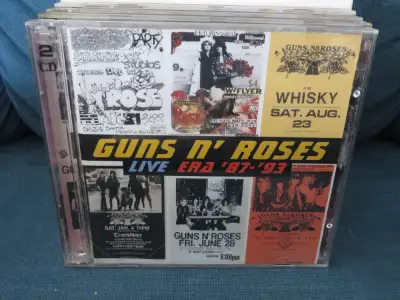 C.D. Groupes Anglophones. Guns N' Roses et Kiss. Titres ; - Guns ; Live ERA 87 - 93. - Kiss ; Dynast...