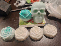 Making home made soaps and sented candles 