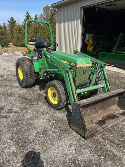 4 wheel drive, quick attach loader, three point hitch, rear and mid-pto, 72" under mount mover every...