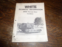 White 8900 Harvest Boss Combine Technical Information 449 554