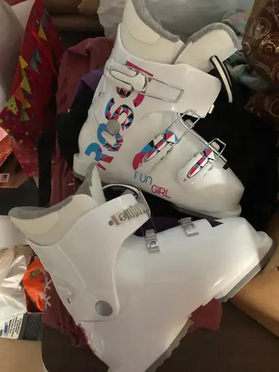 Girls' Downhill Ski Boots Used once. Excellent condition. Please see separate ad for helmet, goggles...