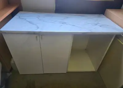 White Marble Pattern Top Cabinet for Garage or Basement, View more