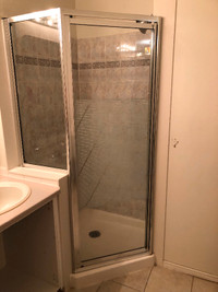 2 Shower doors and glass for 36’ neo angle shower