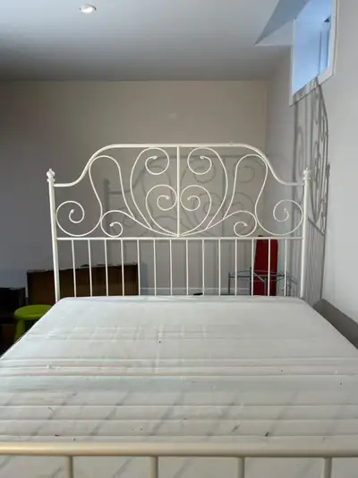 Excellent Condition IKEA Queen Size Bed Frame; Mattress Included, View more