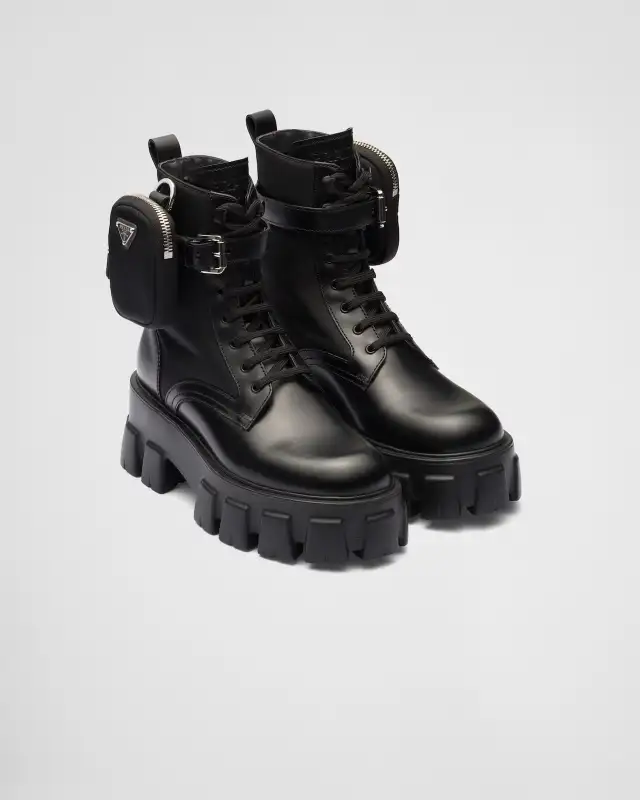 Prada women monolith leather and nylon boots US 7 in Women's - Shoes in Oakville / Halton Region - Image 7