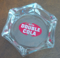 Double Cola Clear Glass Ashtray Ash Tray, 4.5" x 4"