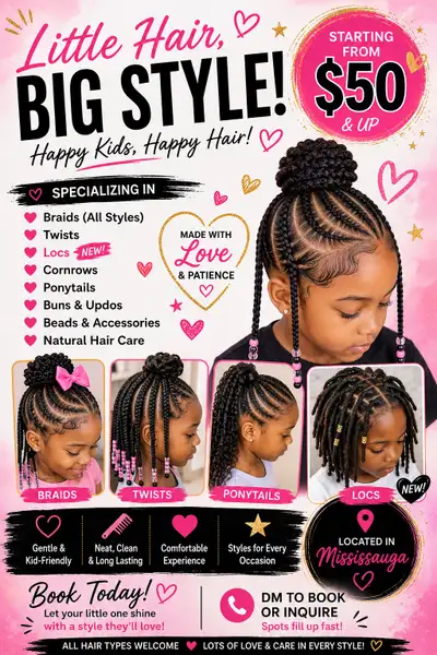 Kids Braiding Services, View more
