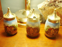 Lancaster Ltd. Decorated Salt , Pepper & Condiment Shakers