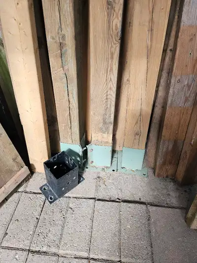 Bolt down post supports plus 4x4 posts, View more