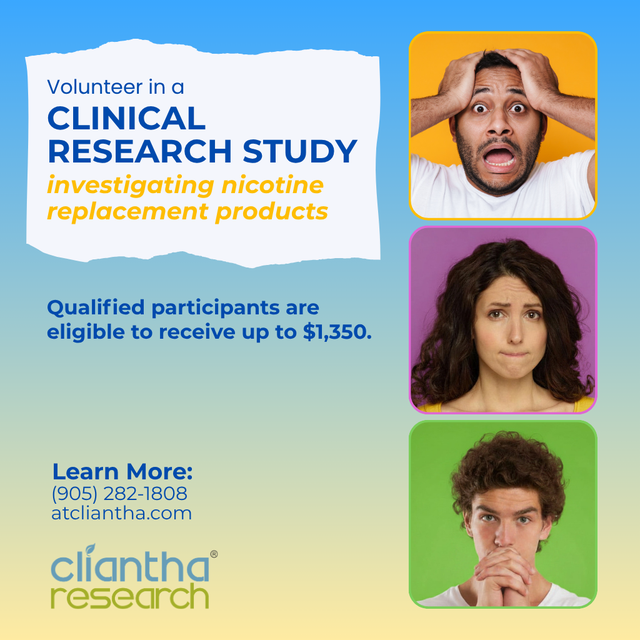 Paid Research Study - Nicotine Replacement Products