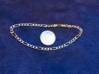 Bracelet figaro 7 - 1/2 pc 3,3 MM en or 10k