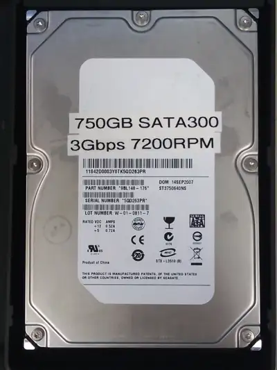 750GB 3.5" Desktop Hard Drive SATA 7200RPM, View more