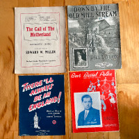 Vintage Sheet Music - 4 booklets