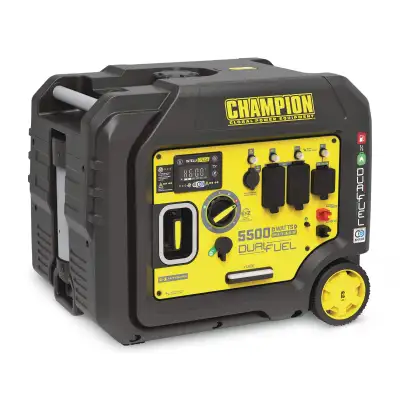 Champion 4000W/5500W Dual Fuel Portable Inverter Generator, View more